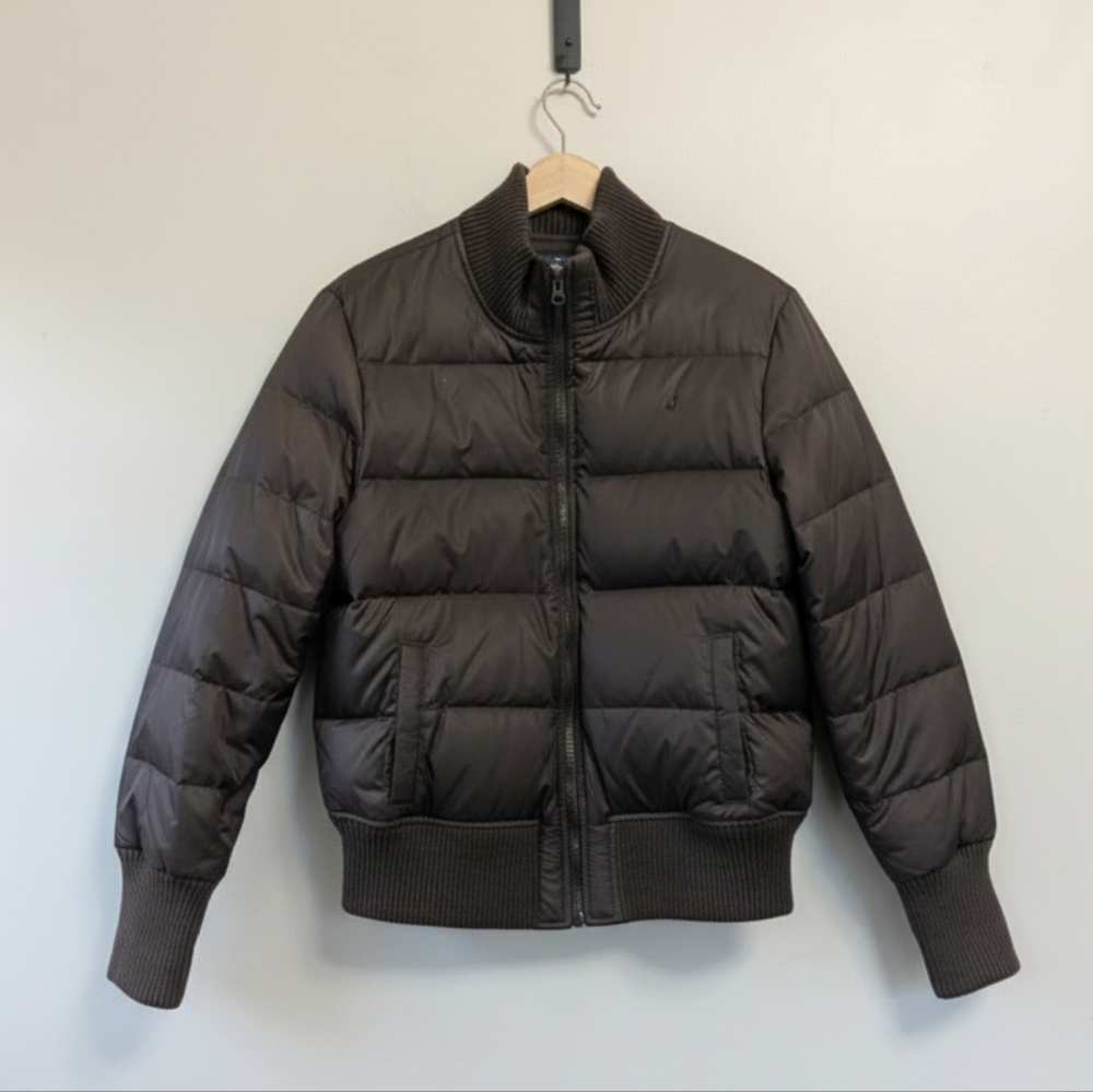Y2K Old Navy Brown Down Puffer Jacket Women's Large